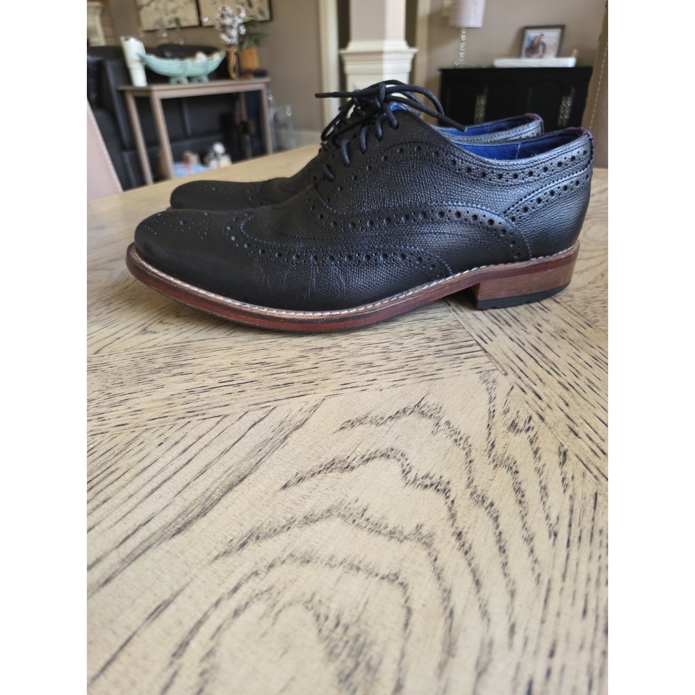 Ted Baker Mens Leather Wingtip Derby Shoes in Black Size 9.5 Ted Baker London - Picture 6 of 13